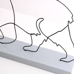 Handmade Wire Bear Sculpture Abstract Metal Art, Home Decor - thumbnail 4