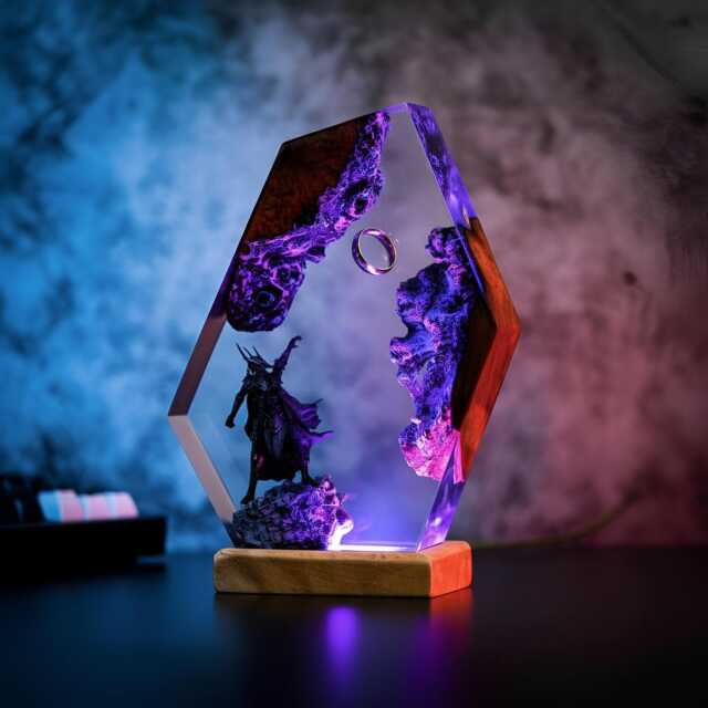 Fantasy Warrior Resin Night Light Dark Realm Led Lamp - image 1