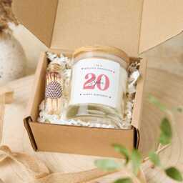 Personalised Birthday Gift For Daughter Scented Candle Set With Name Age Her Wooden Lid Keepsake 16Th 18Th 20Th 21st Present - thumbnail 4