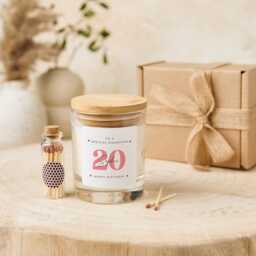 Personalised Birthday Gift For Daughter Scented Candle Set With Name Age Her Wooden Lid Keepsake 16Th 18Th 20Th 21st Present