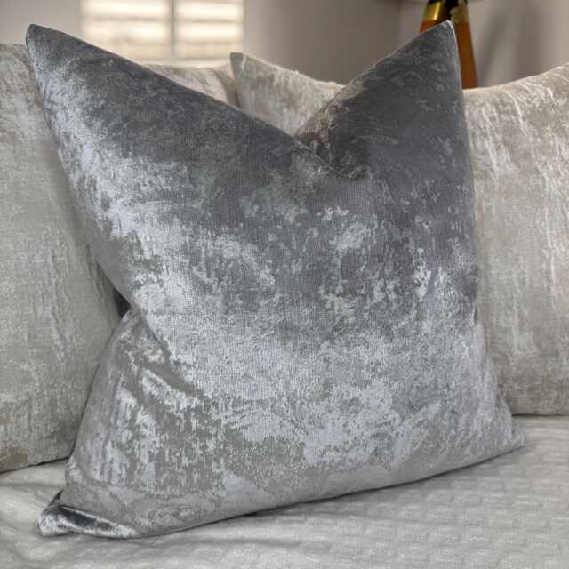 stunning Velvet Cushion Cover Blue Grey Pillow Cover, Lumbar 20 - image 1