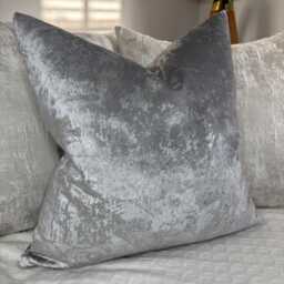 stunning Velvet Cushion Cover Blue Grey Pillow Cover, Lumbar 20