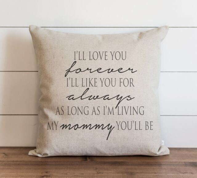 Mother's Day Gift // Love You Forever_Mommy 20 X Pillow Cover Throw Cushion For Her Accent - image 1