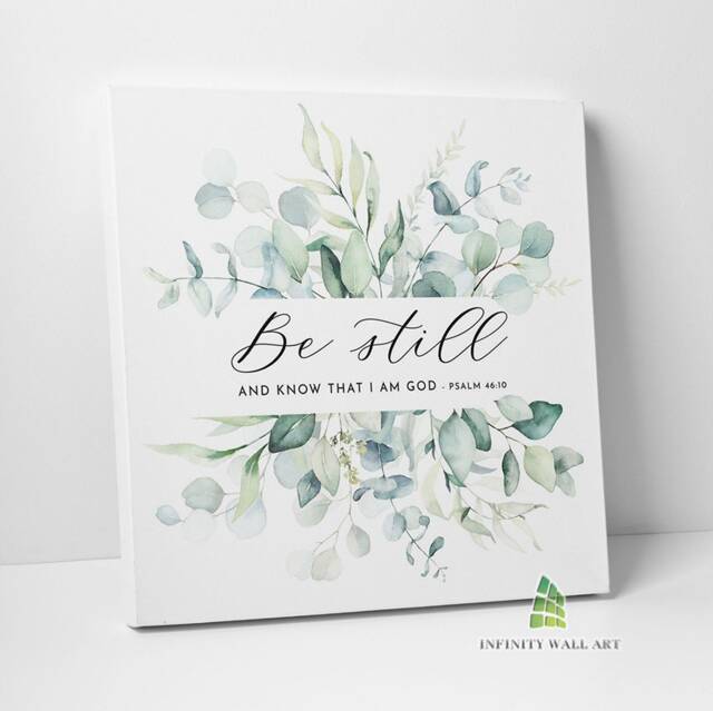 Be Still Psalm 46 10 Canvas Art Quote Wall Print Picture Religion Fashion Framed Home Decor -D221 - image 1