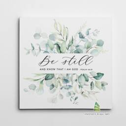 Be Still Psalm 46 10 Canvas Art Quote Wall Print Picture Religion Fashion Framed Home Decor -D221 - thumbnail 2