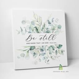 Be Still Psalm 46 10 Canvas Art Quote Wall Print Picture Religion Fashion Framed Home Decor -D221 - thumbnail 1