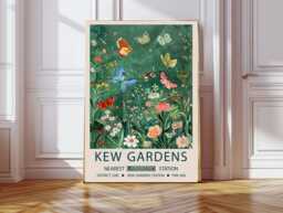 Botanical Flower Market Art Print, Kew Gardens Floral Wall Decor, Art, Art - thumbnail 1
