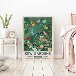 Botanical Flower Market Art Print, Kew Gardens Floral Wall Decor, Art, Art - thumbnail 3