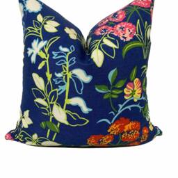 Thibaut Spring Garden Canopy Collection Navy Cushion Cover Pillow Double Sided - thumbnail 2