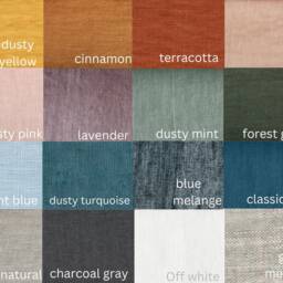 Washed Linen Pillow Case With Natural Fringe in Various Colors/Cushion Cover Fringed Edge/Decorative Sham - thumbnail 4