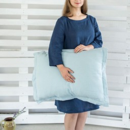 Linen Cushion Cover/24 Colors Oxford Style Natural Pillow Case Pre-Washed Throw - thumbnail 3