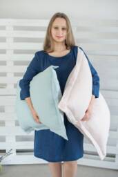Linen Cushion Cover/24 Colors Oxford Style Natural Pillow Case Pre-Washed Throw