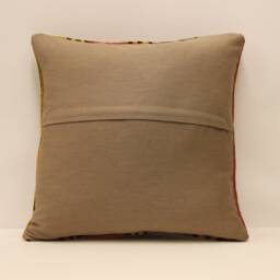 Ethnic Kilim Pillow Cover, Boho Home Decor - 16x16 Inch - thumbnail 4