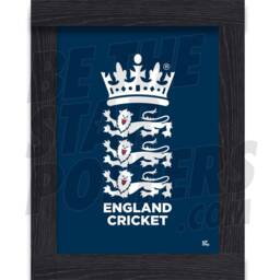 England Cricket Navy Crest Poster - Officially Licensed Product A4/A3 A2 + Framed Options - thumbnail 2