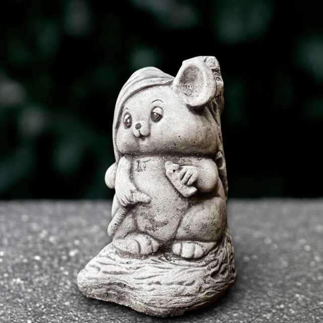 Christmas Mouse Statue Concrete Animal Sculpture Stone Figurine Outdoor Wildlife Decor Handmade Art Mouse Lover Gift Yard - image 1