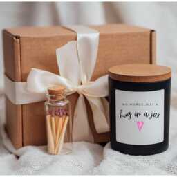 Hug in A Candle Gift Set Personalised Box For Her Hugs Mug Gifts Jar - thumbnail 3