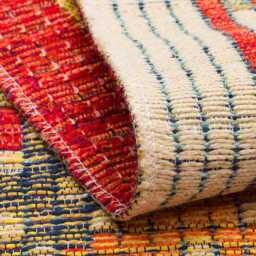 Cotton Turkish Kilim Rug Recycled Bohemian Flatweave Carpet - thumbnail 4