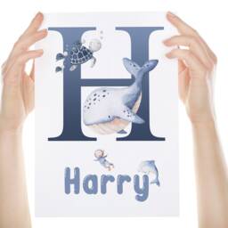 Personalised Sealife Nursery Prints Under The Sea Decor, Set Of 3 - thumbnail 2