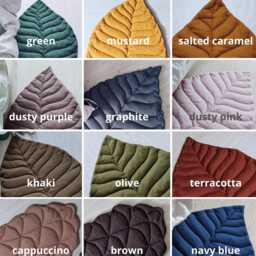 Leaf Play Mat From Natural Linen - Different Colors - thumbnail 4