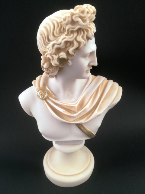 Apollo Phoebus Greek Roman God Of The Sun Bust Head Statue Handmade Sculpture - image 1