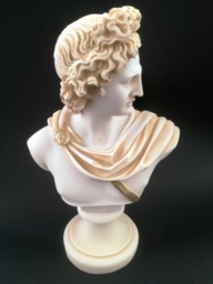 Apollo Phoebus Greek Roman God Of The Sun Bust Head Statue Handmade Sculpture - thumbnail 1