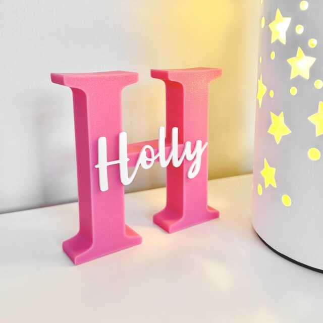 Personalised Name & Initial Decoration, Letter Nursery Decor, Gift Keepsake - image 1