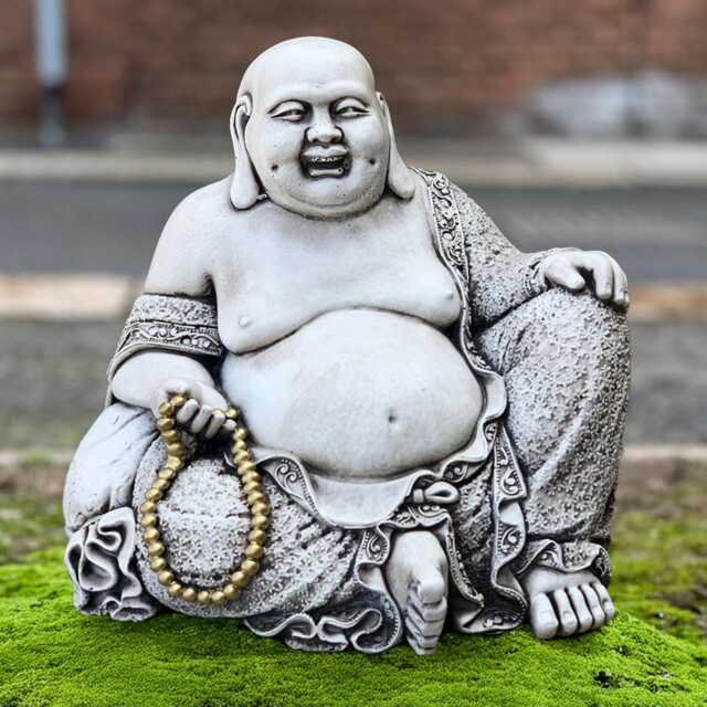 Concrete Buddha Statue Stone Sitting Sculpture Funny Figurine Outdoor Japanese Decoration Lover Gift Garden Ornament - image 1