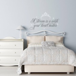 "Princess Nursery Wall Decal ""A Dream Is A Wish" - thumbnail 1