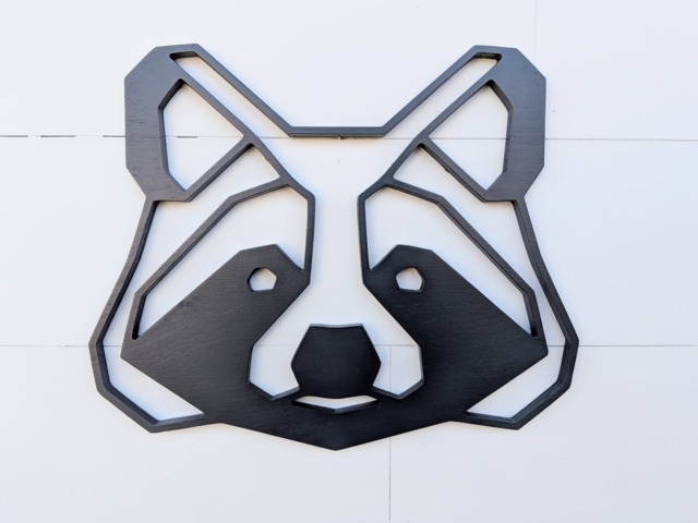 Geometric Raccoon Wall Hanging Woodland Animal Decor - image 1
