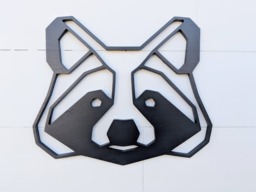 Geometric Raccoon Wall Hanging Woodland Animal Decor - thumbnail 1