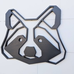 Geometric Raccoon Wall Hanging Woodland Animal Decor - thumbnail 2