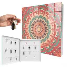 Colorful Mandala Key Cabinet For Home, Orange Box Wall, Abstract Backgrounds & Patterns, Lovers Of Art Harmony - thumbnail 2