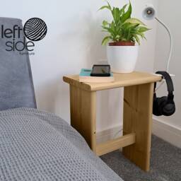 Small Bedside Table & Side Table - Handmade Wooden Stool Or Plant Stand - thumbnail 1