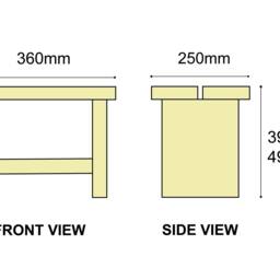Small Bedside Table & Side Table - Handmade Wooden Stool Or Plant Stand - thumbnail 4
