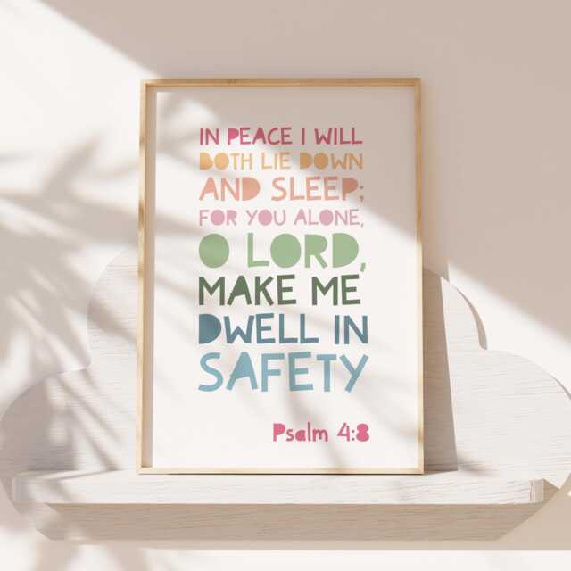 Christian Wall Art, Girls Nursery Print, Bible Verse, Bedroom Decor, Rainbow Prints, Nursery, Sunday School - image 1