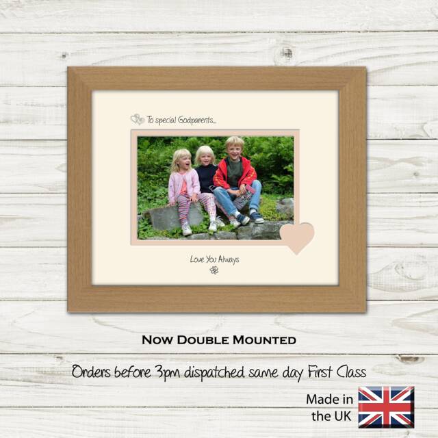 Godparents Photo Frame Special Gift Landscape 718F Or Portrait 1076F - image 1