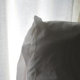 Embroidered Pillowcase Set in White With Sun Heart & Yin Yang Symbols - thumbnail 4