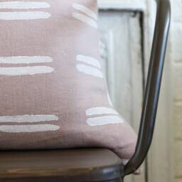 Blush Linen Pillow Cover Throw Boho Chic Home Decor Hand Made Goods Block Printed Bohemian - thumbnail 3
