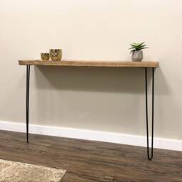 Console Table With Hairpin Legs - Side Table Entrance Way Radiator Topper - thumbnail 2