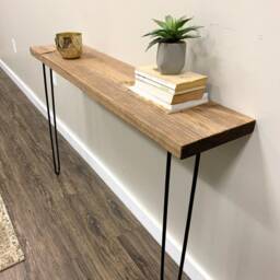 Console Table With Hairpin Legs - Side Table Entrance Way Radiator Topper - thumbnail 3