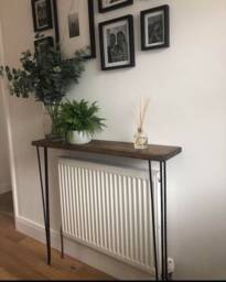Console Table With Hairpin Legs - Side Table Entrance Way Radiator Topper