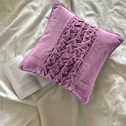 Purple Velvet, Knotted Solid Color Pattern, Modern Throw Pillow Cover/Euro Sham - Love - thumbnail 3