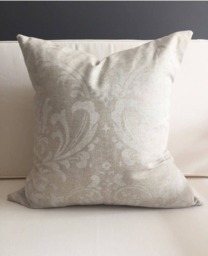 Neutral Ivy Pillow Cover, Oatmeal Beige, Soft Cotton