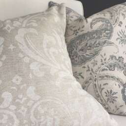 Neutral Ivy Pillow Cover, Oatmeal Beige, Soft Cotton - thumbnail 3