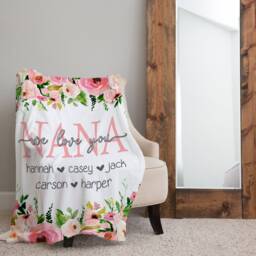 Christmas Gift For Mom, Grandma & Mom Present, We Love You Blanket, From Kids Wife, Grandparent - thumbnail 2