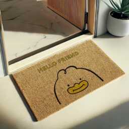 Hello Friend Duck Front Doormat - K-Pop Inspired Demon Hunter Magical Girl Welcome Mat For Anime Fans Fan Gift - thumbnail 3