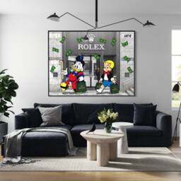 Scrooge Mcduck X Richie Rich Watch Art - Canvas Alec Monopoly Inspired Designer - thumbnail 3