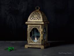 Set Of 2 Lanterns Bronze Finish Lantern Candle Holder Moroccan Wedding Centerpiece 5Th Anniversary Gift