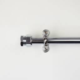 Curtain Rail in Chrome - Pole Holder Curtain Tracker Hold Backs - thumbnail 2