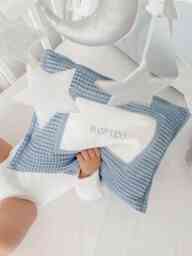 The Perfect Birth Gift - Hand Embroidered Personalized Pillow - For Boys Or Girls - thumbnail 1